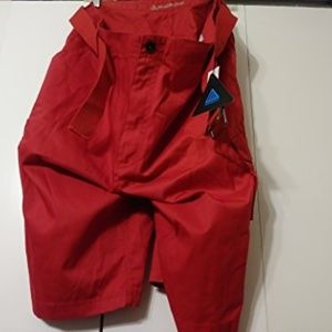 10 POCKET Road Block Red Cargo Shorts w Belt W42